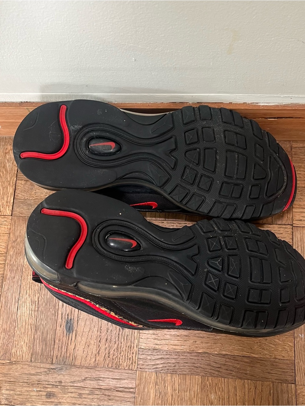 Nike Black with Red and Leopard Accent Air Max 97 - Picture 6 of 8